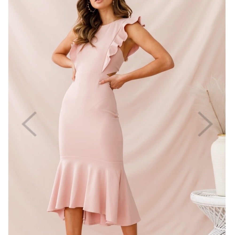 Midi blush dress BRAND NEW